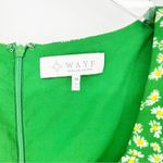 WAYF ‎ Floral Slit Leg Midi Dress M Green Photo 4