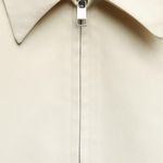 ZARA bomber Jacket coat casual cream zip up collar Photo 8