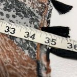 Stylish Black and Brown Patterned Scarf Photo 6