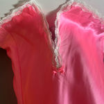 Victoria's Secret Bright Pink Chemise with Lace Accents Photo 4