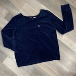 Victoria's Secret Victoria’s Secret Velour Crossover Split Back Pullover Sweatshirt Blue Medium Photo 12