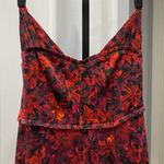 Cinq A Sept Stargazer Lilies‎ Glenda Gown Size 8 Red Floral Maxi Dress Photo 5