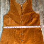 Free People  Rolling Thunder Burnt Orange Corduroy Mini Dress XS Photo 7