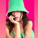 Jocelyn Palm Springs French Terry Bucket Hat, Green New w/Tag Retail $85 Photo 7