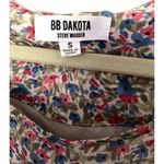 BB Dakota Steve Madden Free Spirit Floral Shift Dress Loose Fit Puff Sleeves S Black Photo 3