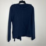 Lucky Brand navy blue 100% cotton jacket casual boho women’s size large buttons Photo 5