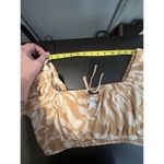 H&M Crop Top Size M Mustard Yellow Zebra Print 3/4 Balloon Sleeve Boho Chic Size M Photo 7
