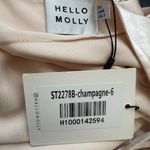 Hello Molly Expressed Permission Mini Dress Women's XS 2 Champagne Satin NWT Photo 15