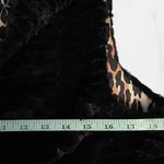 Betsey Johnson Faux Fur Vest Black~ Animal Print Lining EUC Photo 1
