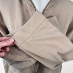 Allison Daley  Lightweight Full Zip Jacket Tan Navy Trim Petite Large Photo 7