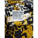 Jordan Vtg 80s Animal Print /Pearls Blouse Shoulder Pads Womens Sz M/L Photo 5