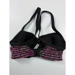 Victoria's Secret  VSX Sport Bra Padded Racerback‎ Black Pink Logo 32C Photo 1