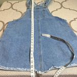 Cotton On 91 raw hem denim overall side pockets mini dress Photo 7