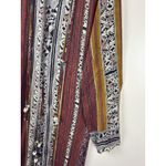 Vintage Carole Little Bohemian Long Kimono Ethnic Tribal Patchwork Size 14 Brown Photo 2