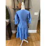 Sweet Baby Jamie Tiered Wrap Midi Dress Blue Womens Size Small Photo 7