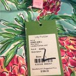 Lilly Pulitzer New Lauren Down Puffer Vest Navy Floral Lining Large $188 RARE Photo 3