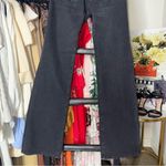 New EB Denim Black Low Rise Lace Up Wide Leg Jeans Women Size 26 Made USA Photo 5