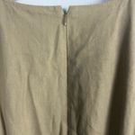J.Crew Factory Khaki Linen Blend sleeveless belted jumpsuit size 14 Tan Photo 7
