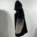 ZARA  hooded sweater/jacket with faux fur sleeves Photo 5