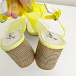Free People  Natal Heel Sandals Neon Yellow size 39‎ Photo 5
