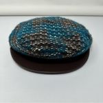 Tarnish Italy Boucle Newsboy Cap Blue Photo 2