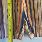 Soft Surroundings  ladies Striped Multicolor Shorts linen blended size medium Photo 3