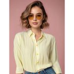 Columbia Women's 2XL Green Striped Vented Fishing Shirt 3/4 Sleeve Photo 1