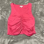 Live in the Moment  Chic Ruched Pink Tank Top Photo 0