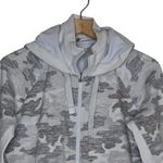 Athleta Women's M Triumph Zip Front Hoodie in Gypsum Camo Photo 3