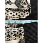 Hippie Rose  Aztec‎ Chiffon Zip Back Blouse Size Small Short Sleeve Blk/Tan Boho Photo 4