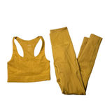 Girlfriend Collective  Paloma Sports Bra & High Waist Leggings in Saddle XS Photo 1