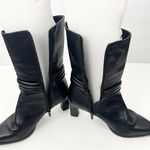 JAVIERA Classic Black Buttery Soft Leather Zipper Closure Point Toe Boots 39 Size 8 Photo 5
