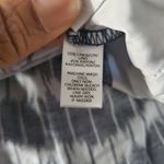 Loft  Blue & White Striped Linen Blend Aline Mini Skirt 12 Photo 4