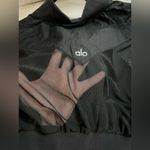 Alo Yoga Alo NWOT Cropped Air it Out Bomber Black Sheer Sleeve Jacket Size S Photo 6