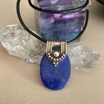 Sterling Silver Lapis Lazuli Pendant Necklace Photo 3