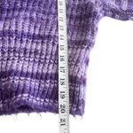 ZARA Purple Striped Chunky Knit Mock Neck Pullover Sweater Size Small Photo 6