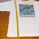 Modern Lux Summer Sale:  White Tee with Green and Pink Bermuda Design Photo 2