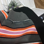 Wild Fable  cotton cropped sweatshirt striped green orange long sleeves L Photo 8