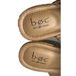 BOC Born Womens Brown Faux Woven Leather Double Buckle Platform Wedge Sandals 9M Size 9 Photo 5