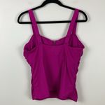 Athleta  Square Neck V Tankini Top Electric Fuchsia Women’s Size 38D/DD Swimwear Photo 8