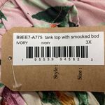 ROMANTIC GYPSY Tank Top Multicolored Smocked Bodice Sleeveless Size 3X Green Photo 6