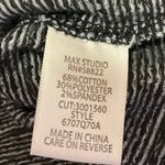 Max Studio Black White Tweed Crew Neck Long Sleeve Sweater Blouse Tunic Top Sz M Photo 4