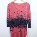 Princess Vera Wang Pullover Sweater Dress Pink falling letter graphic design S Photo 0