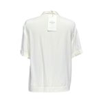 Sézane Maiana Short Sleeve Silk Shirt, Cream, FR38/US6 Photo 5