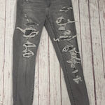 American Eagle Jegging Distressed Light Gray Womens Jeans Sz 6 Photo 0
