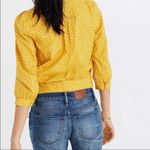 Madewell Wrap Top in Star Golden Yellow Scatter Print M Photo 1