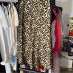 ZARA  Leopard Satin Slit Midi Skirt Brown Black XS Photo 11