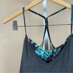 Lululemon Size 8 Roll Out Tank Heathered Black Petal Pop Yoga Flowy Boho Floral Photo 9
