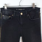 ZARA black skinny jeans w/ gold rhinestones Photo 1