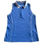 Peter Millar  gold tennis top polo tank‎ medium blue sun protection UPF Photo 0